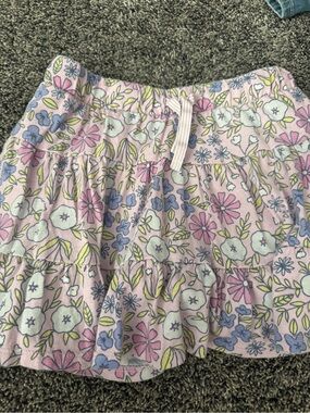 Cat & Jack Pastel Pink Floral Tiered Ruffle Skort